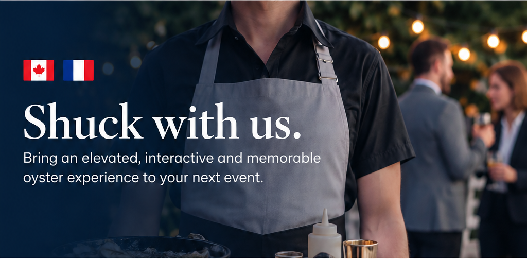 Shuck with us Oyster on the Go event experience banner.